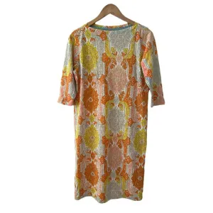 Vintage 60s mod print sheath Twiggy Dress