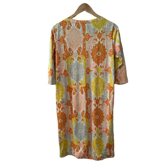 Vintage 60s mod print sheath Twiggy Dress