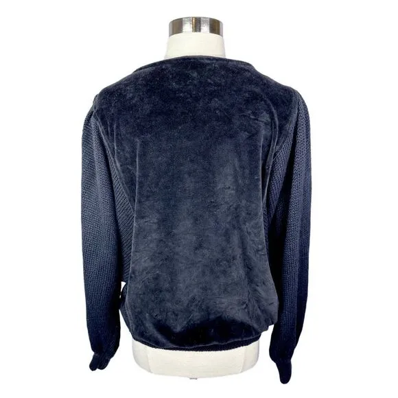 Vintage 80’s Bonnie Boerer Pret Black &amp; Gold Beaded Dolman Sweater