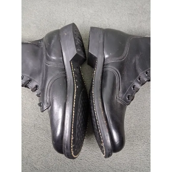 Vintage Army Combat Paratrooper Jump Boots Mens Size 7W Black 7-63 Vietnam Era