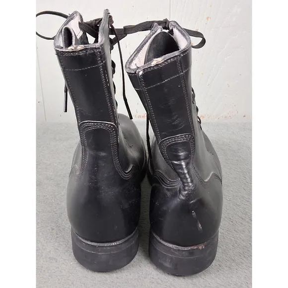 Vintage Army Combat Paratrooper Jump Boots Mens Size 7W Black 7-63 Vietnam Era