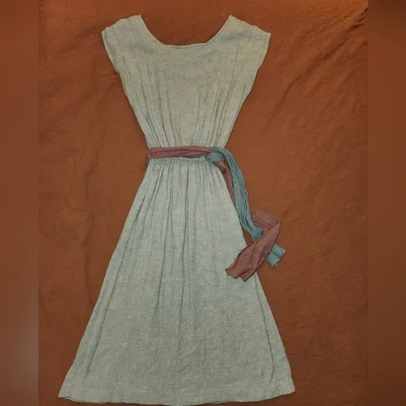 Vintage Arther Max Linen Dress with Belt