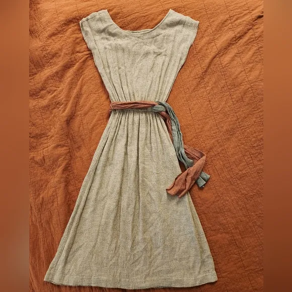 Vintage Arther Max Linen Dress with Belt