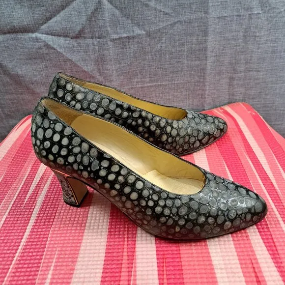 Vintage Bally Women's Kitten Heels Soft Leather Shoes 5.5