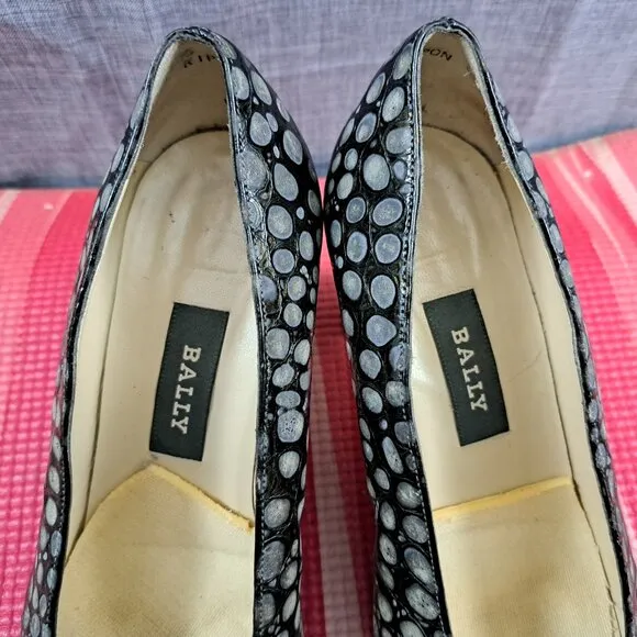 Vintage Bally Women's Kitten Heels Soft Leather Shoes 5.5