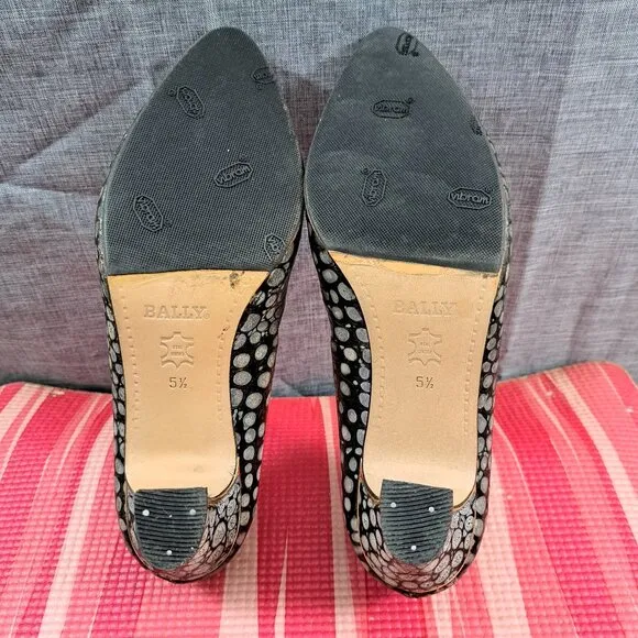 Vintage Bally Women's Kitten Heels Soft Leather Shoes 5.5