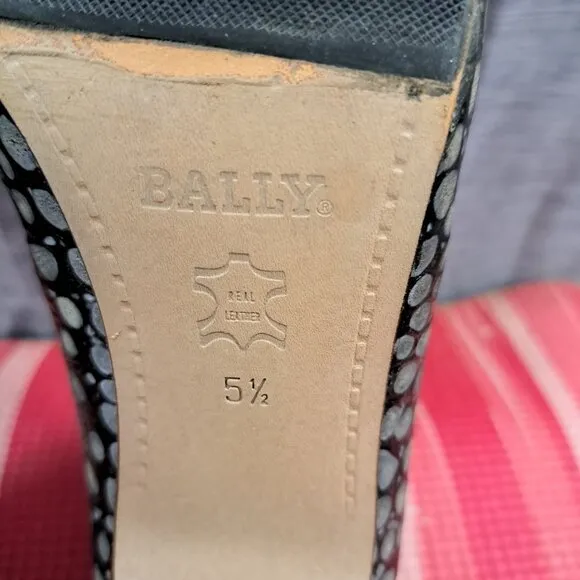 Vintage Bally Women's Kitten Heels Soft Leather Shoes 5.5