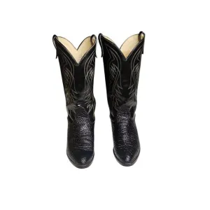 Vintage Bronco All Made in USA WM1950 Black‎ Cowboy Boots Men's Size 8 EE