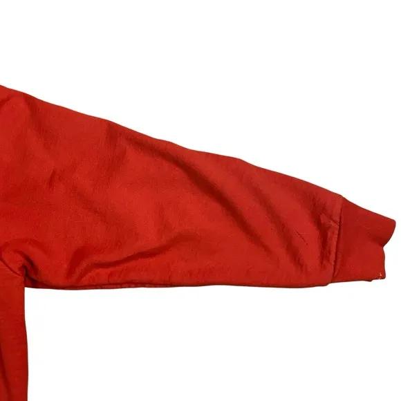 Vintage Camber Thermal Lined Red Full Zip Hoodie Sz 2XLT USA FADED DISTRESSED