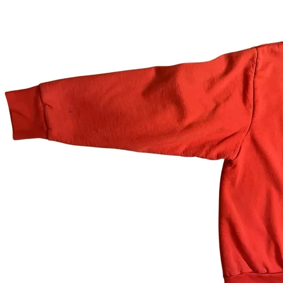 Vintage Camber Thermal Lined Red Full Zip Hoodie Sz 2XLT USA FADED DISTRESSED