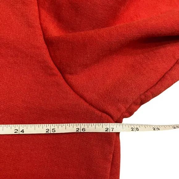 Vintage Camber Thermal Lined Red Full Zip Hoodie Sz 2XLT USA FADED DISTRESSED
