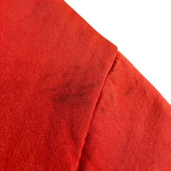 Vintage Camber Thermal Lined Red Full Zip Hoodie Sz 2XLT USA FADED DISTRESSED