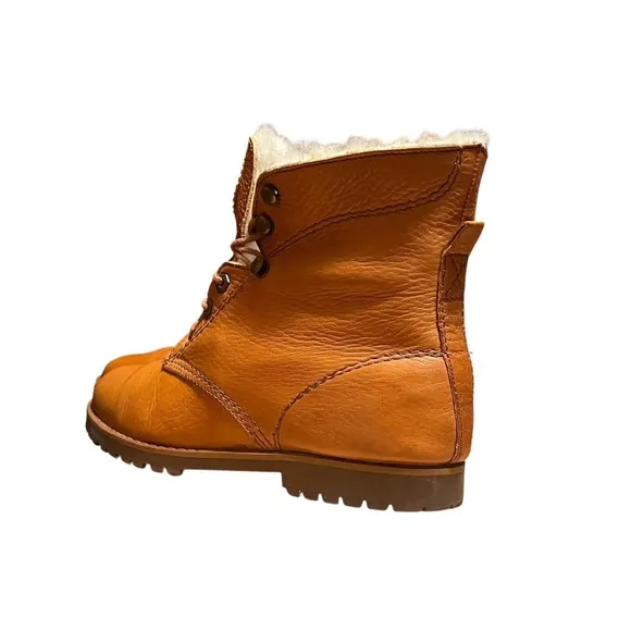 Vintage Esprit Y2K Woman's Sherpa Lined  Leather Boots Size US 7.5
