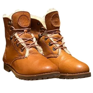 Vintage Esprit Y2K Woman's Sherpa Lined  Leather Boots Size US 7.5