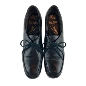 Vintage Florsheim Ramblers Black Leather Lace Up Gum Sole Low Heel 10N