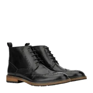 VINTAGE FOUNDRY CO. TITUS LEATHER BOOTS IN BLACK NWOT MEN'S SIZE 9.5