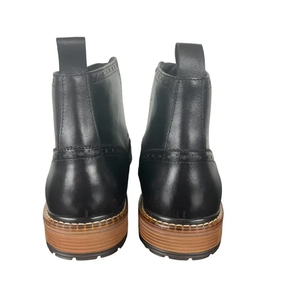 VINTAGE FOUNDRY CO. TITUS LEATHER BOOTS IN BLACK NWOT MEN'S SIZE 9.5