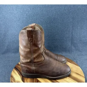 Vintage Mens Georgia Boot Comfort Care Farm &amp; Ranch Leather Work Boots Size 9.5