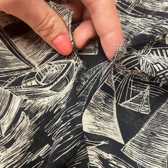VINTAGE Miami Marina Print Flowy Midi Dress RARE S M L