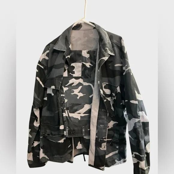 VINTAGE Military Snow Camo Set by LADIGA | 2-Piece Shirt &amp; Pants | Size XXL