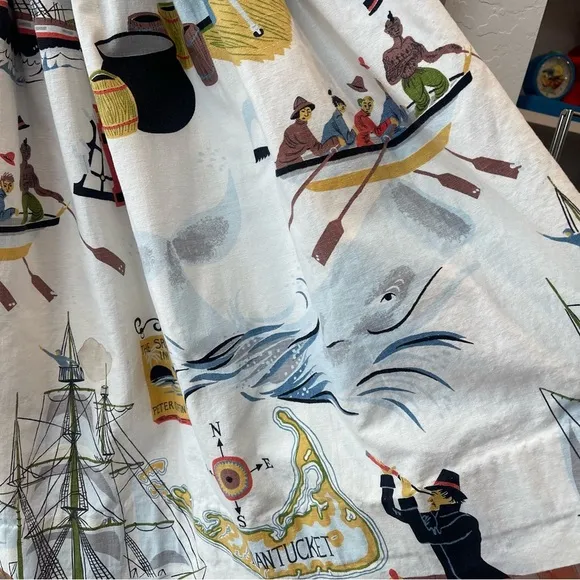 Vintage Moby Ahab &amp; Crew Nantucket Pleated Sailor Cotton Skirt XXS Boat Travel