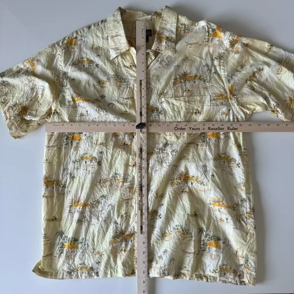 Vintage Patagonia Organic Cotton AC Print Beach Hawaiian Shirt Mens Large 53304