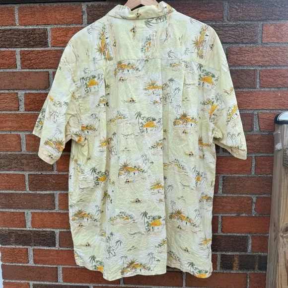 Vintage Patagonia Organic Cotton AC Print Beach Hawaiian Shirt Mens Large 53304