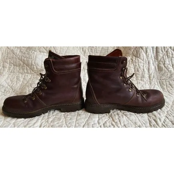 Vintage Sebago Drysides Leather Waterproof Hiking Boots Men 9.5 Womens 11 Maroon