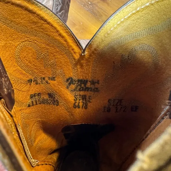 Vintage Tony Lama Cowboy Boots Sz 10.5 EE