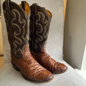 Vintage Tony Lama orchid exotic boots