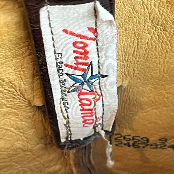 Vintage Tony Lama orchid exotic boots