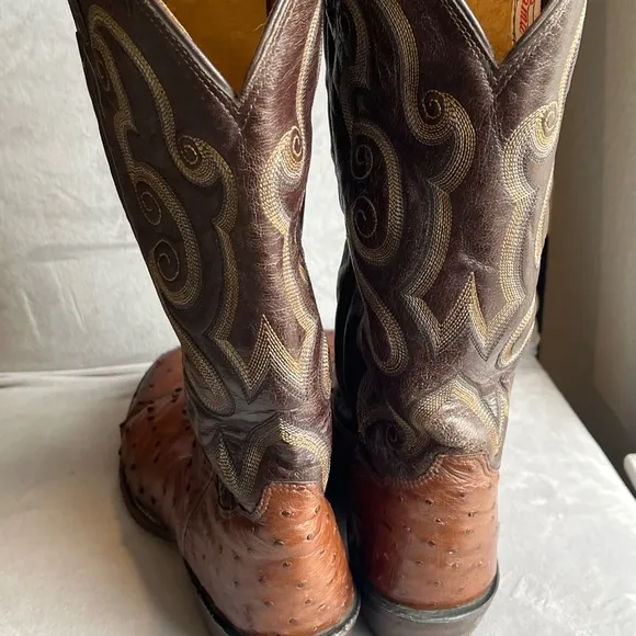Vintage Tony Lama orchid exotic boots