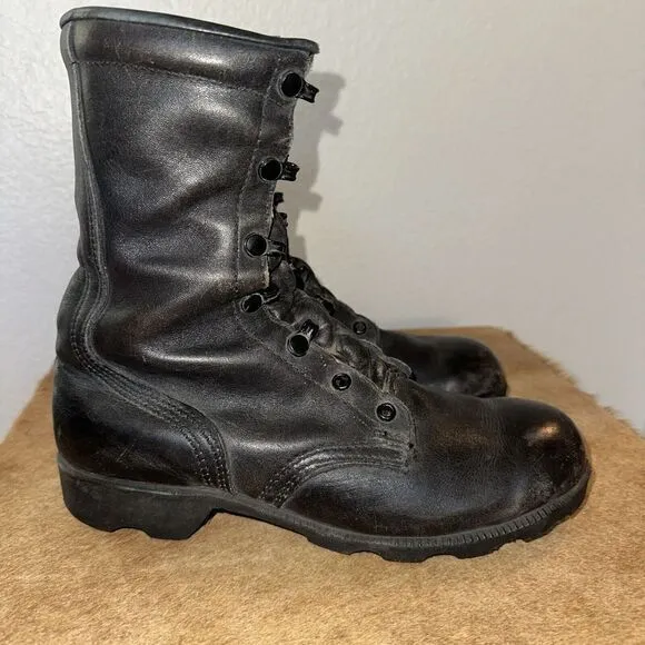 Vintage US Army boots 9-89.  ‎   Size 5.5. black army marine Combat
