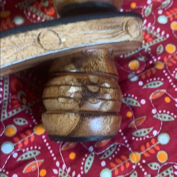 Vintage wood sole shoes