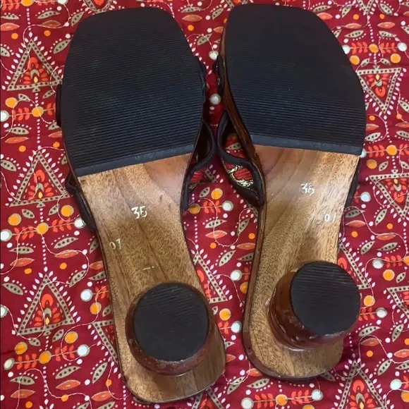 Vintage wood sole shoes