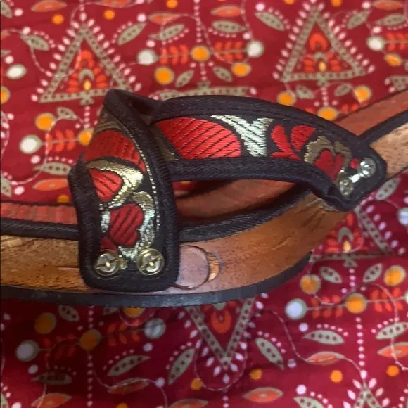 Vintage wood sole shoes
