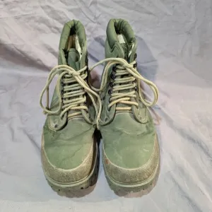 Vintage World Famous Steel Shank Army Green Jungle Boots Size 7