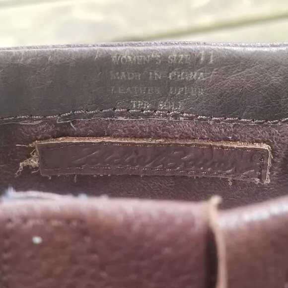 Vintage 90s y2k Eddie Bauer High Definition Brown Leather Equestrian Tall Boots