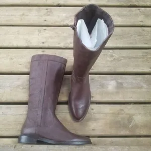 Vintage 90s y2k Eddie Bauer High Definition Brown Leather Equestrian Tall Boots