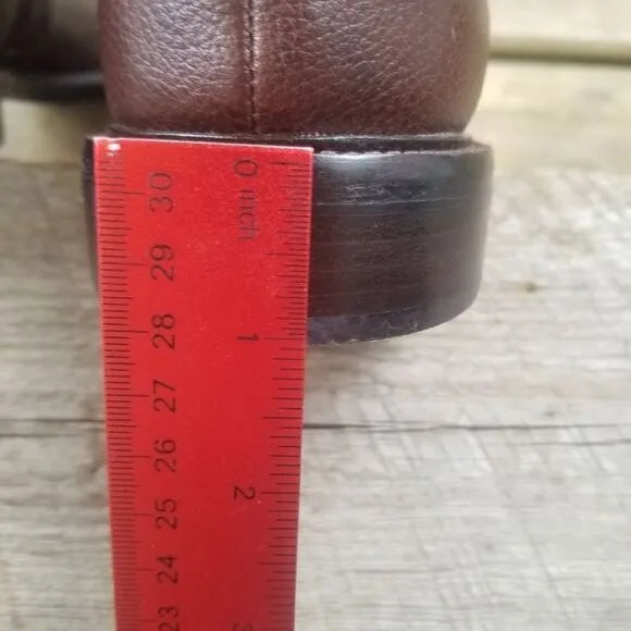 Vintage 90s y2k Eddie Bauer High Definition Brown Leather Equestrian Tall Boots