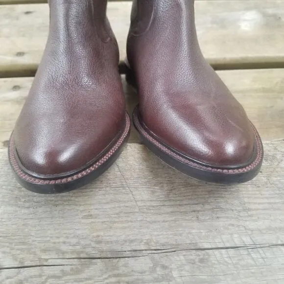 Vintage 90s y2k Eddie Bauer High Definition Brown Leather Equestrian Tall Boots