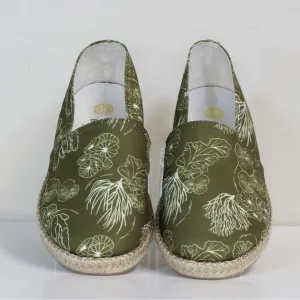 Vionic Laguna Green Seaweed Coral Print Beach Espadrille Sneakers NWT