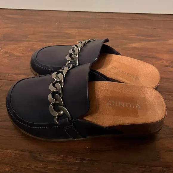 Vionic Navy Georgia Mule-NWOT Size 5