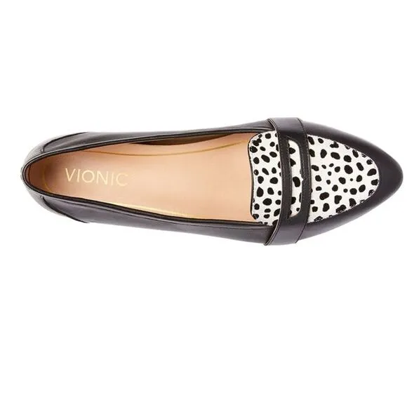 Vionic Savannah Spot Black‎ flat size 5 NWB