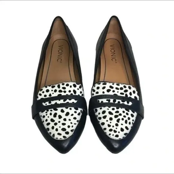 Vionic Savannah Spot Black‎ flat size 5 NWB