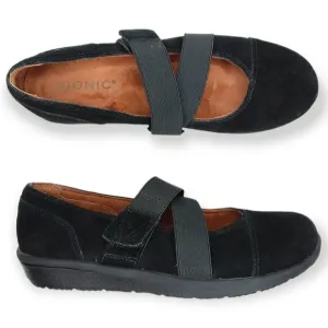 Vionic Shelby Mary Jane Shoes Size 6 Black Suede Leather Comfort NWOT