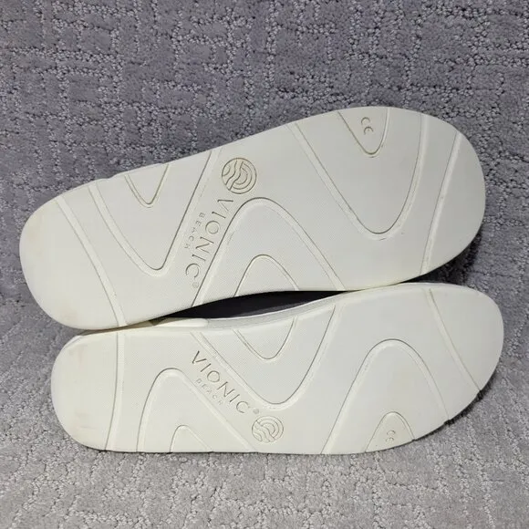 Vionic Skipper Men's Size US 8 Gray Slip-On Beach Comfort Sneaker Boat Shoes.