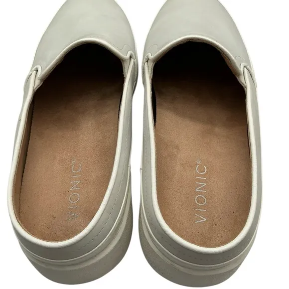 Vionic women mules leather Gray Slip-On Shoes size 10