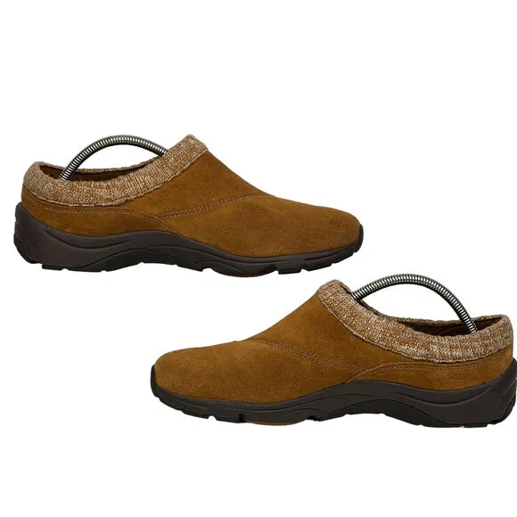 Vionic Womens Arbor Brown Suede Round Toe Low Top Slip On Clog Shoes Size 11