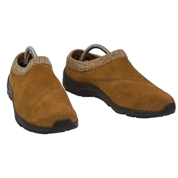 Vionic Womens Arbor Brown Suede Round Toe Low Top Slip On Clog Shoes Size 11